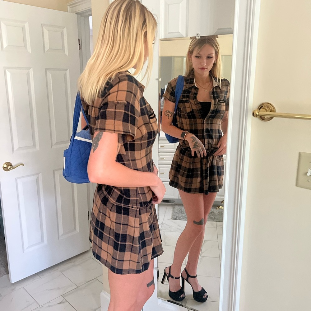 plaid dress/coverup